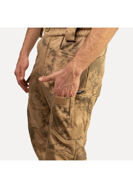 Jandarma Kamuflaj Desenli 1062 8 Cepli Softshell Pantolon