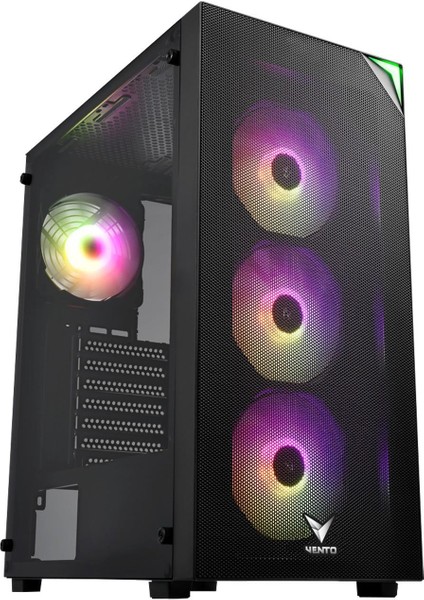 VG4200S Psu Yok 4X12CM Rgb Fan E-Atx Meshed Panel 2xusb2.0/1xusb3.0 Siyah Gamıng Kasa fırsatları