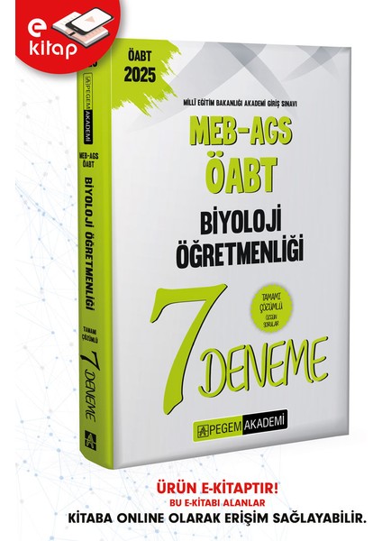 2025 Meb-Ags-Öabt Biyoloji Öğretmenliği Tamamı Çözümlü 7 E-Deneme