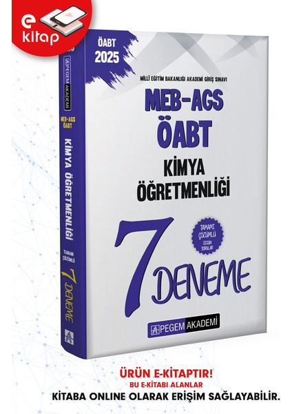 2025 Meb-Ags-Öabt Kimya Öğretmenliği Tamamı Çözümlü 7 E-Deneme
