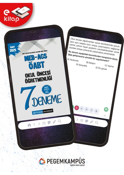 2025 Meb-Ags-Öabt Okul Öncesi Öğretmenliği Tamamı Çözümlü 7 E-Den fiyatları