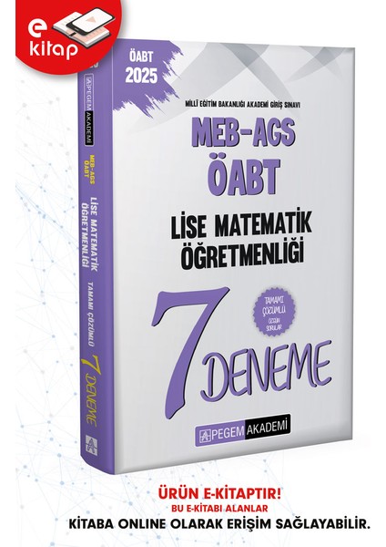 2025 Meb-Ags-Öabt Lise Matematik Öğretmenliği Tamamı Çözümlü 7 E-