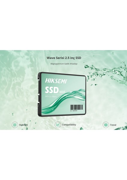 Hıksemı Hs-Ssd-Wave(S) 2048G, 550-510MB/S, 2.5&quot;, Sata3, 3D Nand, SSD