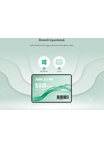 Hıksemı Hs-Ssd-Wave(S) 2048G, 550-510MB/S, 2.5&quot;, Sata3, 3D Nand, SSD