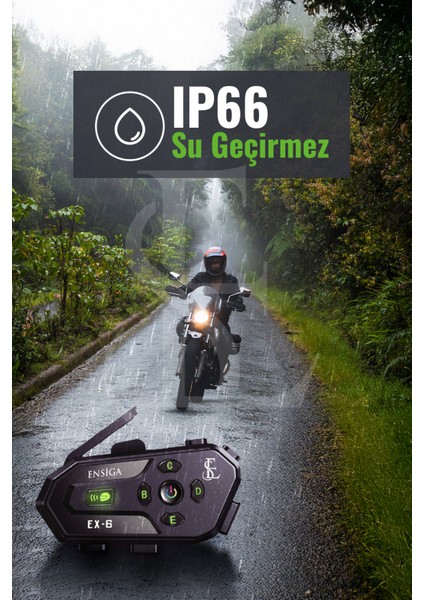 Grup Intercoom 6 Kişi Bağlantılı 2 Kişi Konuşmalı Intercoom Motorcu Kask Kulaklık