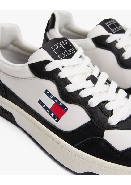 Erkek Deri Siyah Sneaker