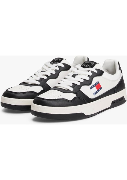Erkek Deri Siyah Sneaker
