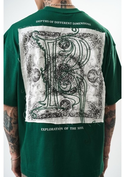 Erkek Dimentions Nakışlı Oversize T-Shirt Nefti indirimleri