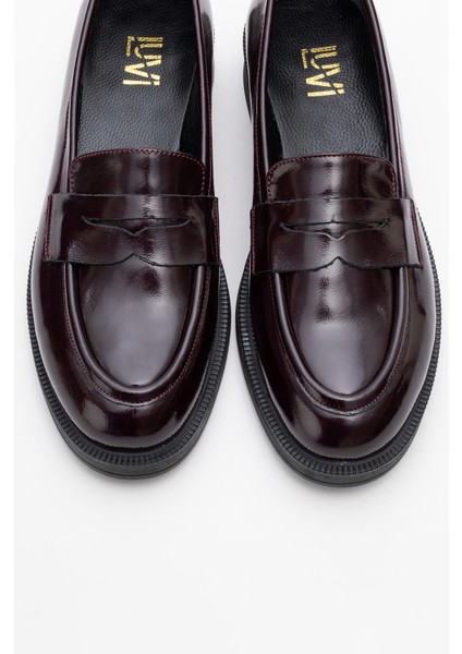 Pline Bordo Rugan Deri Kadın Loafer Ayakkabı fiyatları