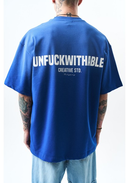 Erkek Unfuckwithable Baskılı Oversize T-Shirt Saks indirimleri