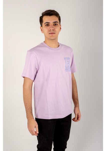 Kesik Etiket Za** Houston Texas State T-Shırt Pembe