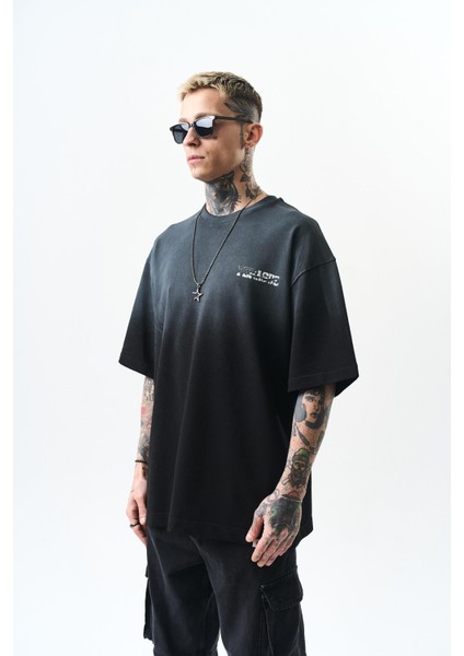 Erkek Pegasus Baskılı Oversize T-Shirt Siyah fiyatları