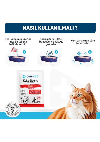 Kedi Kumu Koku Giderici Çilek Kokulu 25 gr. OC203B15 fırsatları