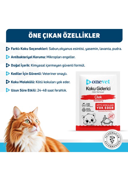 Kedi Kumu Koku Giderici Çilek Kokulu 25 gr. OC203B15 indirimleri