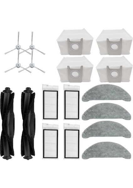 Roidmi Eve Plus SDJ01RM, Xclea H30 Plus / H40 Plus Elektrikli Süpürge Ana Yan Fırça Hepa Filtre Paspas Bezi Toz Torbaları (Yurt Dışından)
