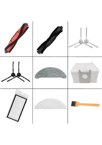 Roidmi Eve Plus SDJ01RM, Xclea H30 Plus / H40 Plus Elektrikli Süpürge Ana Yan Fırça Hepa Filtre Paspas Bezi Toz Torbaları (Yurt Dışından)