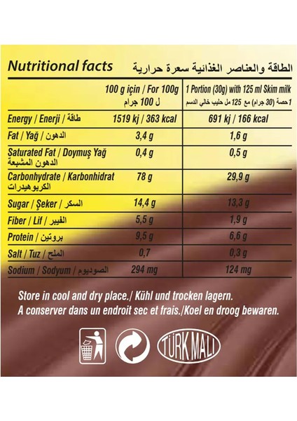 Turk Garden Choco Shells Çikolatılı Mısır Gevreği 500 gr 3'lü Paket fiyatları