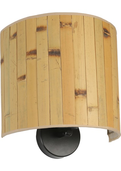Yeni Bambu Pilli 02 Abajurlu Oval Aplik