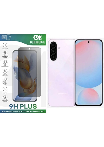 Samsung Galaxy A56 Ekran Koruyucu Tam Uyumlu 9h Esnek Nano Kırılmayan Mat Hayalet(Privacy)