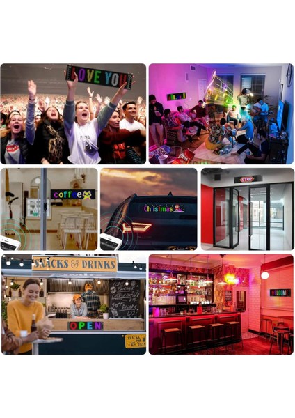 Ensiga 64 cm LED Panel Yazı Yazan Telefon Kontrollü LED Ekran Kamyon Otobüs Iş Yeri Araba Cam Duvar fiyatları