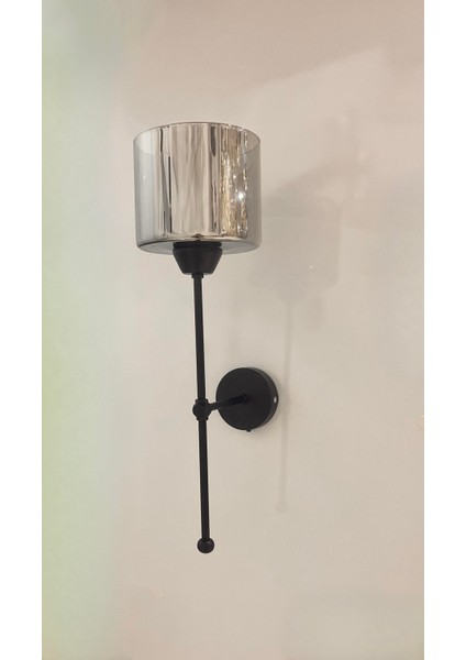 Yeni Sahra Siyah Füme Camlı Aplik