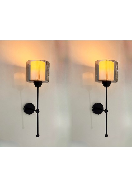 Yeni Sahra Siyah Füme Camlı Aplik fiyatları