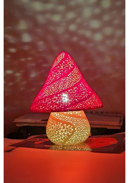 Mantar Tasarımlı Dekoratif LED Gece Lambası