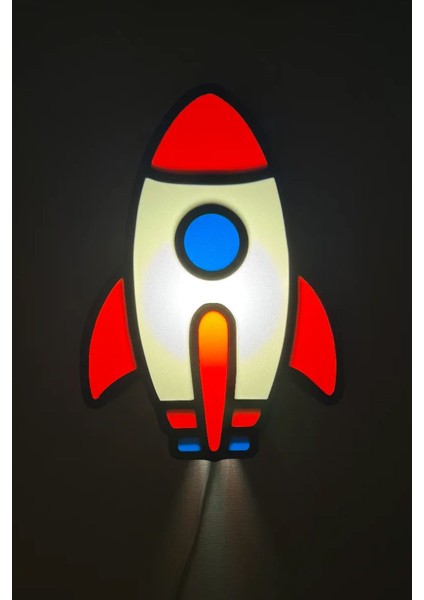 Roket Tasarımlı Dekoratif Gece Lambası fiyatları