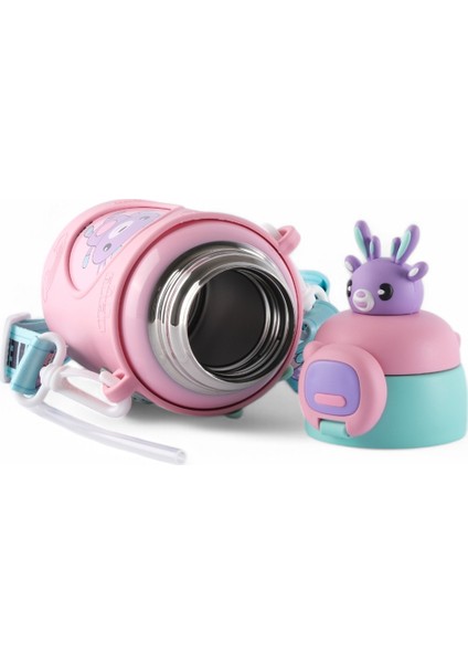 316 Paslanmaz Çelik Çocuk Termosu, Karikatür Hayvanlar Öğrenci Termosu (Ithal) fırsatları