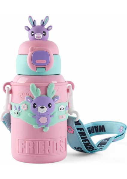 316 Paslanmaz Çelik Çocuk Termosu, Karikatür Hayvanlar Öğrenci Termosu (Ithal) indirimleri