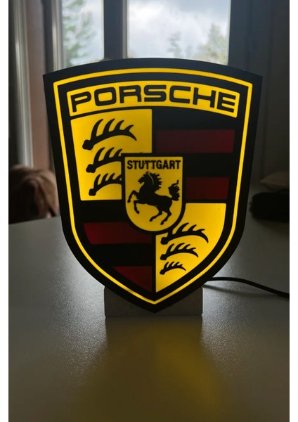 Porsche Logolu Dekoratif LED Işık modelleri