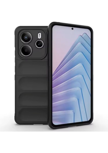 Xiaomi Redmi Note 14 Kılıf Kamera Korumalı Kabartmalı Yumuşak Renkli Silikon Kapak Içi Kadife