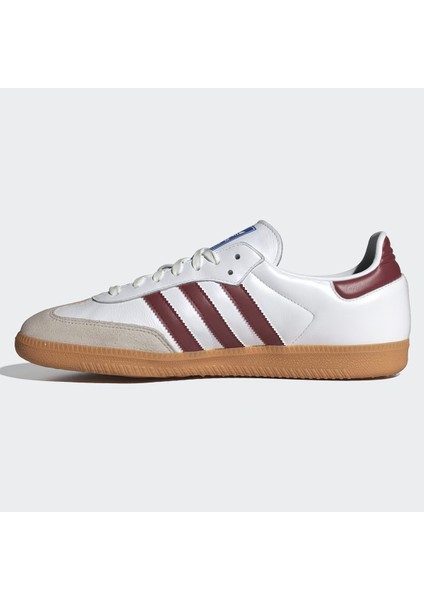 Samba Leather Sneaker Unisex Hakiki Deri Günlük Spor Ayakkabı Beyaz Bordo fiyatları