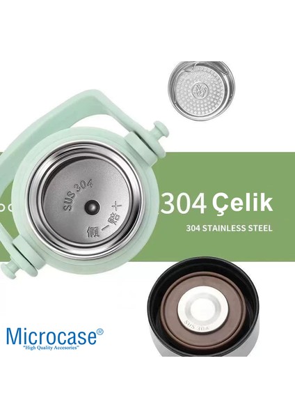 800 ml Omuz Askılı El Tutacaklı Süzgeçli Termos Mug - AL5025