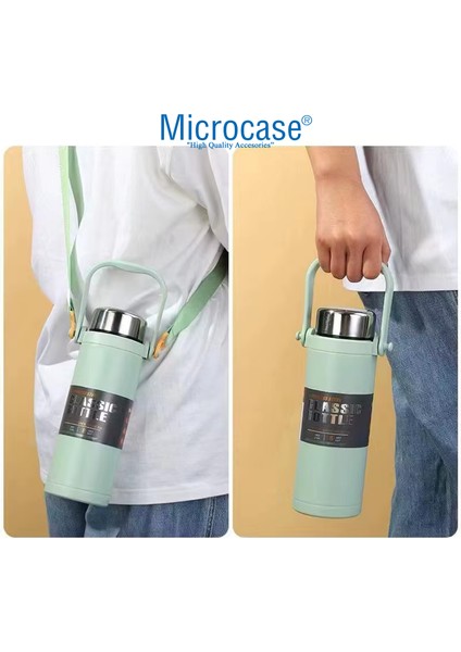800 ml Omuz Askılı El Tutacaklı Süzgeçli Termos Mug - AL5025