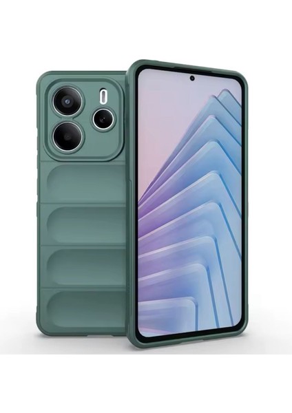 Xiaomi Redmi Note 14 Kılıf Kamera Korumalı Kabartmalı Yumuşak Renkli Silikon Kapak Içi Kadife