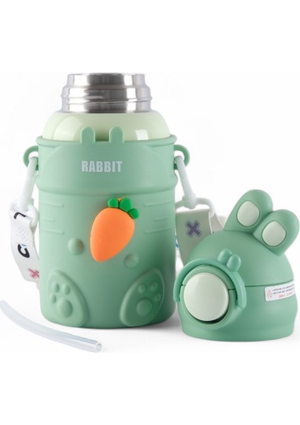 500ML Paslanmaz Çelik Çocuklar Termal Çocuk Termosu Pipetli (Ithal) fırsatları