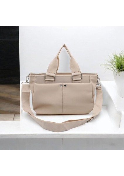 Kadın Saten Kumaş 3 Gözlü El,omuz ve Çapraz Çanta