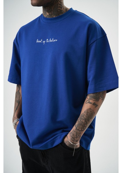 Erkek Return Nakışlı Oversize T-Shirt Saks fırsatları
