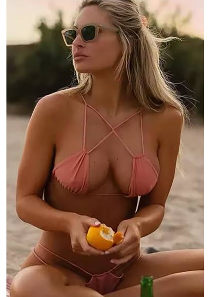 Minimal Micro Bikini - Pembe