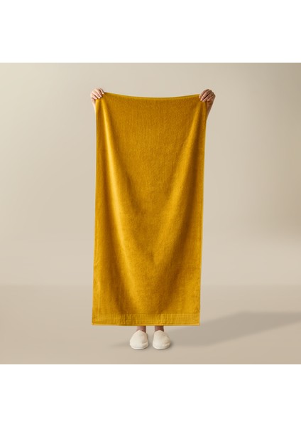 Soft Premium Banyo Havlusu - Hardal - 70X140 cm