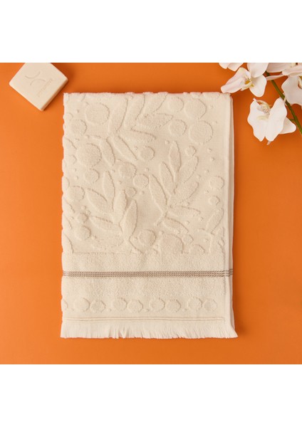 Soft Zeleno Ayak Havlusu - Krem - 50X70 cm fiyatları