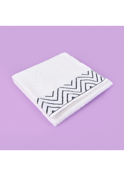 Soft Wave Banyo Havlusu - Beyaz - 70X140 cm
