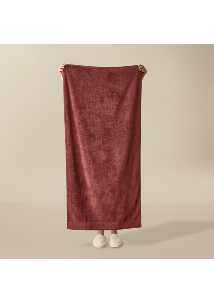 Soft Premium Banyo Havlusu - Bordo - 70X140 cm