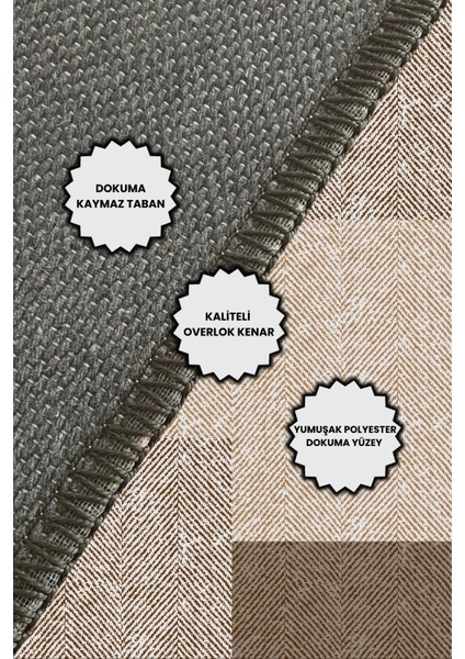 Goemetrik Dikdörtgen Desenli Halı Balıksırtı Kırçıllı Halı Kahverengi Halı Salon Halısı Oturma Odası Halısı indirimleri