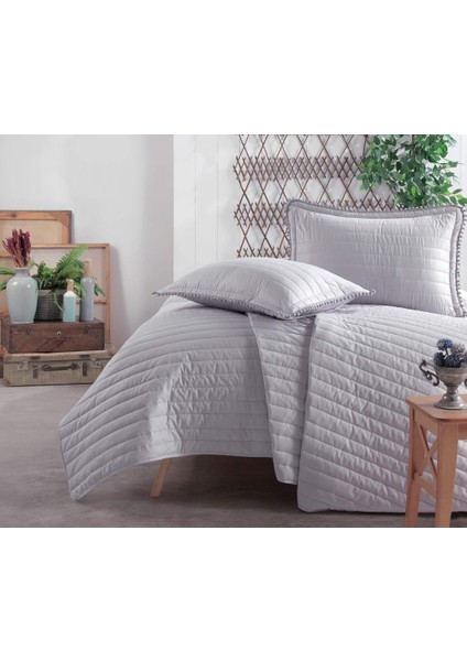 Çift Kişilik Yatak Örtüsü Pedra V2 Gri - 65752-1453