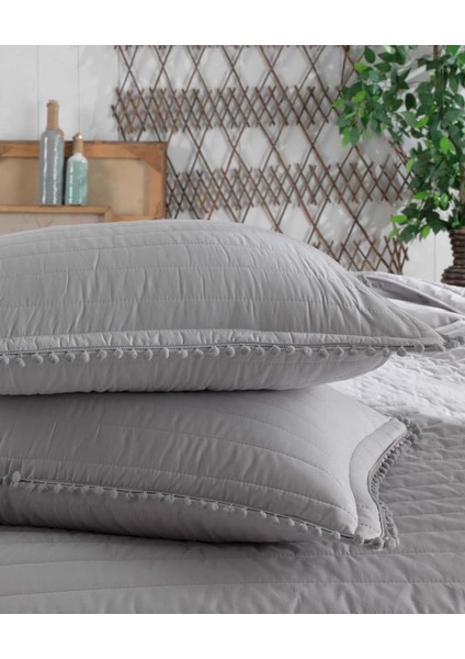 Çift Kişilik Yatak Örtüsü Pedra V2 Gri - 65752-1453