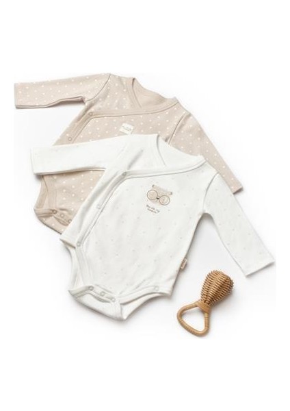 Baby Cosy Organic BabyCosy Organic Wear Bebek 2'li Kruvaze %100 Organik Pamuk, Bebek ve Yenidoğan Serisi - CSY8103