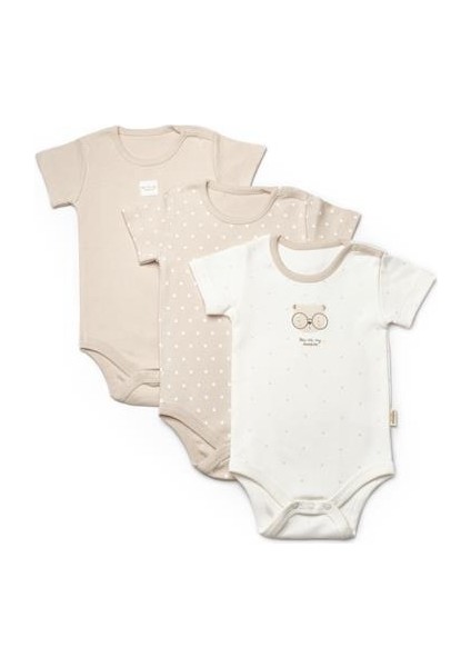 Baby Cosy Organic BabyCosy Organic Wear Bebek 3'lü Kısa Kol Body, %100 Organik Pamuk, Bebek ve Yenidoğan Serisi -CSY8122 fiyatları