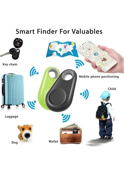 Mini Akıllı Anahtar Bulucu Bluetooth Tracker Evcil Hayvan ve Eşya Gps Bulucu Anti-Kayıp Sensör ( Lisinya )